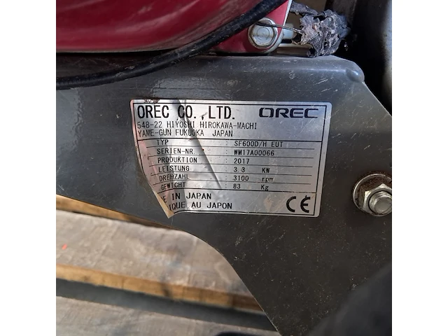 Grondfreesmachine - 6pk - benzine, herkules / orec, sf600d, 2017 - afbeelding 13 van  16
