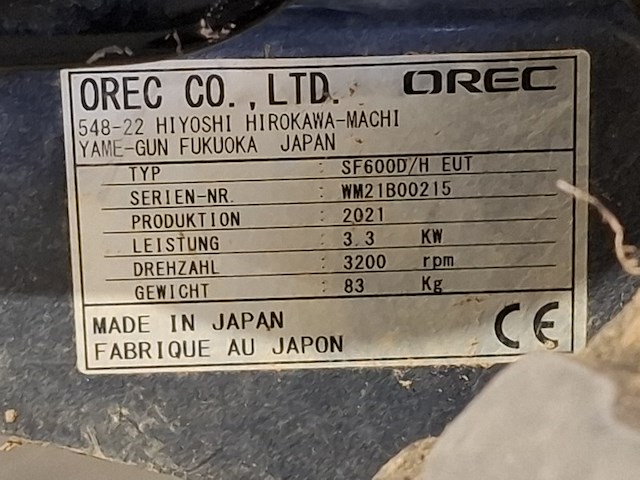 Grondfreesmachine - 6pk - benzine herkules / orec, sf600d, bouwjaar 2021 - afbeelding 10 van  12