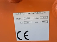 Grondfreesmachine 16pk benzine barreto, e1620b, bouwjaar 2018 - afbeelding 3 van  12