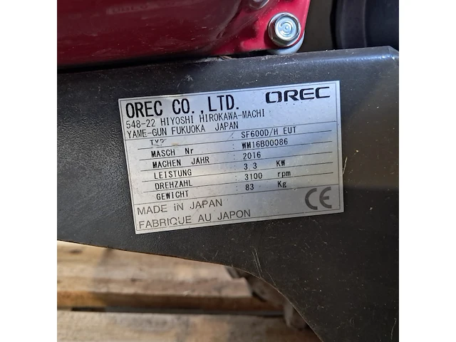 Grondfreesmachine 6pk benzine, herkules / orec, sf600d, 2016 - afbeelding 7 van  15