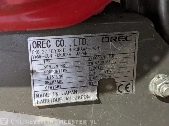 Grondfreesmachine herkules / orec, sf600d, bouwjaar 2019 - afbeelding 3 van  14