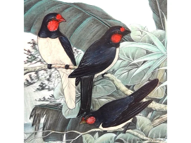 Groot balinees schilderij in houten lijst - afbeelding 3 van  5