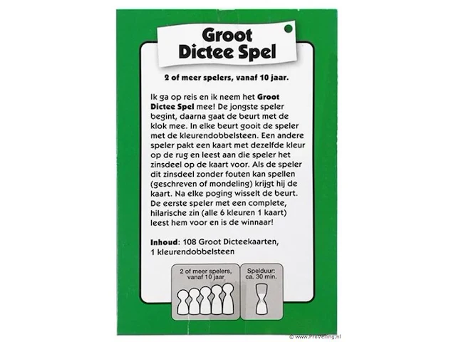 Groot dictee spel - afbeelding 2 van  3