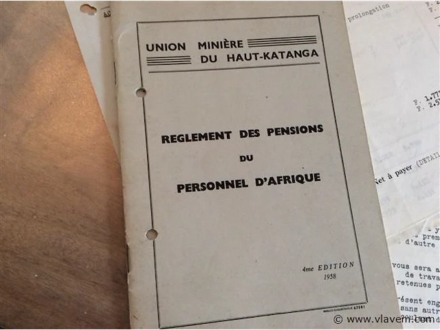 Groot lot documenten union minière - afbeelding 2 van  5