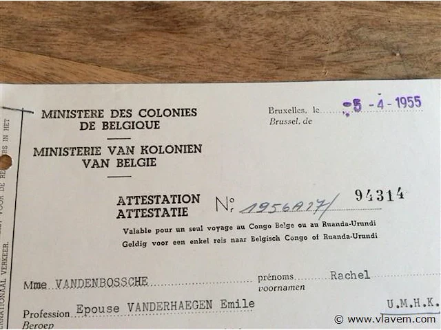 Groot lot documenten union minière - afbeelding 4 van  5