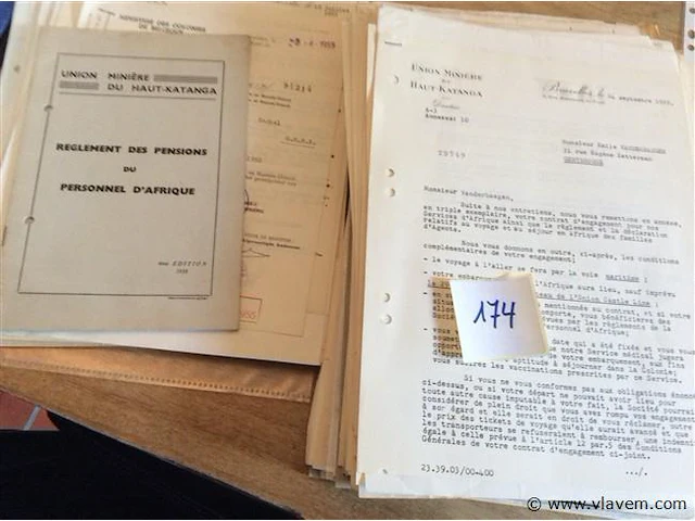 Groot lot documenten union minière - afbeelding 5 van  5