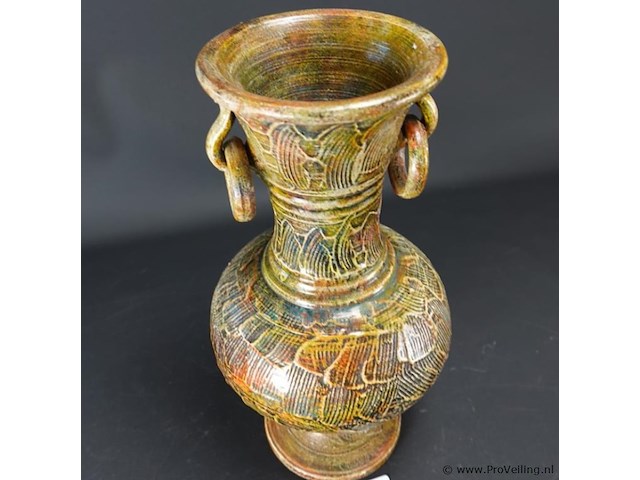 Grote aardewerk ringeloor kan - afbeelding 3 van  5