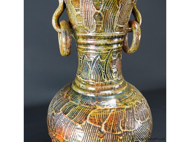 Grote aardewerk ringeloor kan - afbeelding 4 van  5