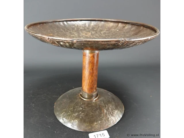 Grote brons/messing voetschaal - afbeelding 1 van  5