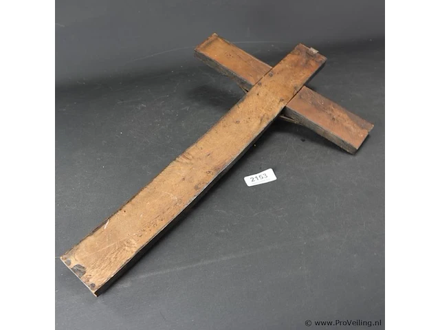Grote crucifix met grote bronzen corpus - afbeelding 5 van  5