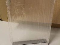 Grote hoeveelheid plexiglas folderhouders a5 op metalen statief in doos - afbeelding 2 van  2