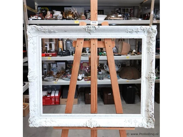 Grote houten lijst met opleg binnenmaat 50x66cm - afbeelding 2 van  5