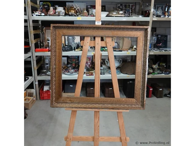 Grote klassieke houten lijst binnenmaat 51x60cm - afbeelding 1 van  5