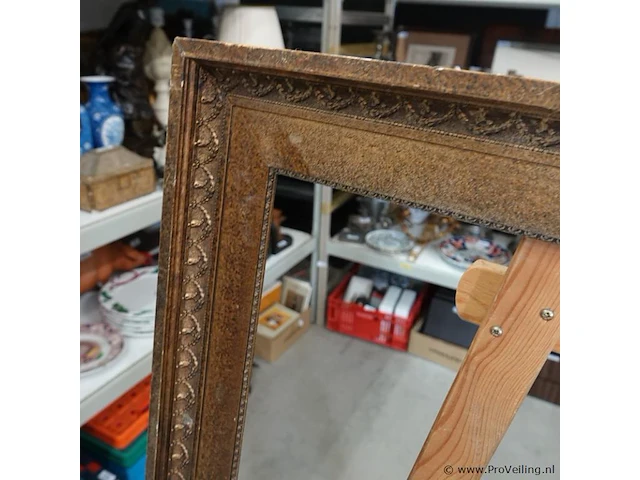Grote klassieke houten lijst binnenmaat 51x60cm - afbeelding 4 van  5