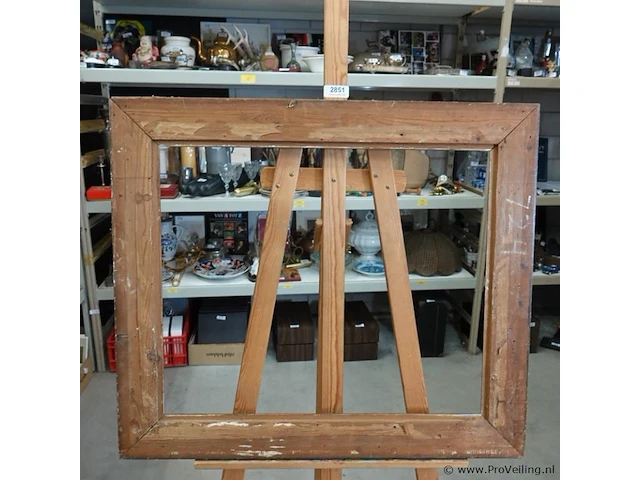 Grote klassieke houten lijst binnenmaat 51x60cm - afbeelding 5 van  5
