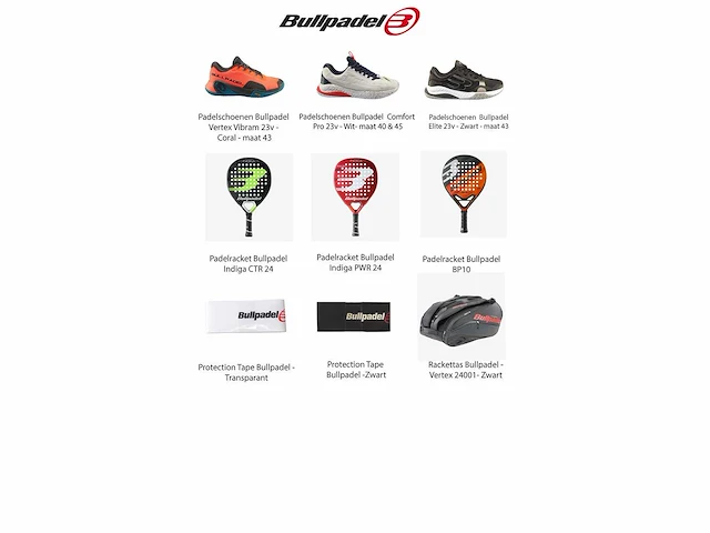 Grote partij ongebruikte bullpadel en dunlop padels artikelen - afbeelding 5 van  9