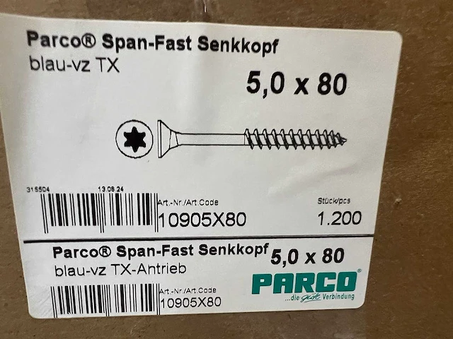 Grote partij schroeven (32400 stuks) halve pallet - afbeelding 8 van  10