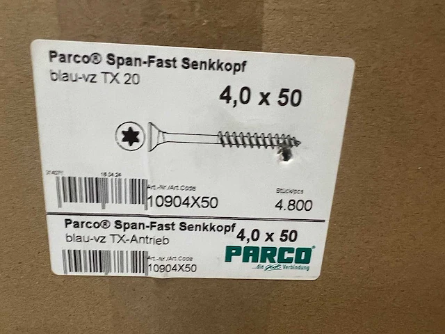 Grote partij schroeven (32400 stuks) halve pallet - afbeelding 5 van  10