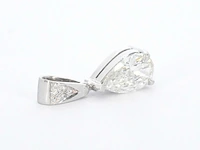 Grote peer shape diamant in een witgouden hanger van 2.01 carat - afbeelding 7 van  9