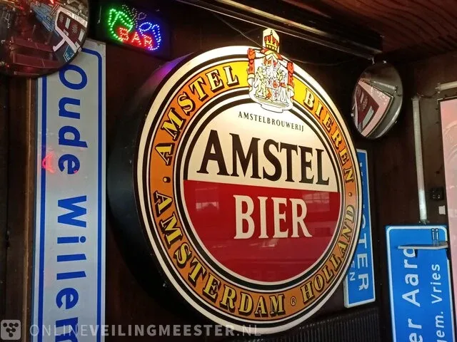 Grote reclame lichtbak amstel bier - afbeelding 3 van  5
