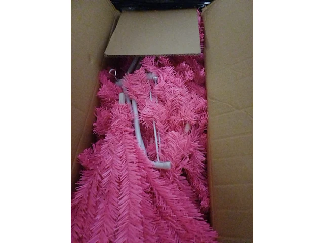 Grote rose kunst kerstboom nieuw in doos - afbeelding 7 van  9