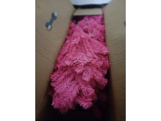 Grote rose kunst kerstboom nieuw in doos - afbeelding 6 van  9
