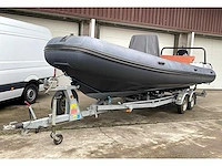 Grote rubberboot selvad d760.d, 13-14-yh (inclusief trailer)