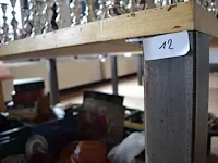 Grote tafel rubberwood stalen poten regelbaar110/200 - afbeelding 1 van  2