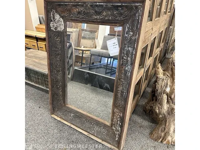 Grote vintage spiegel, 102x13x140 cm - afbeelding 1 van  4