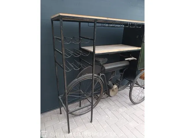 Grote wijnkast , brommer model, zwart - afbeelding 2 van  7