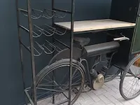 Grote wijnkast , brommer model, zwart - afbeelding 2 van  7