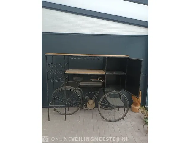 Grote wijnkast , brommer model, zwart - afbeelding 3 van  7