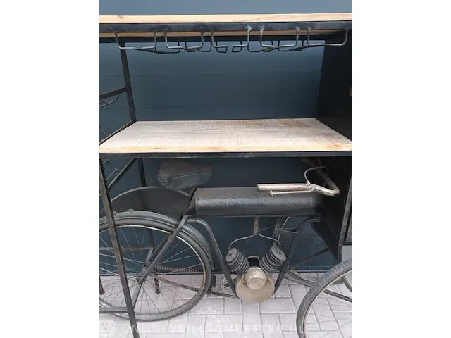Grote wijnkast , brommer model, zwart - afbeelding 4 van  7
