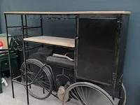 Grote wijnkast , brommer model, zwart - afbeelding 5 van  7