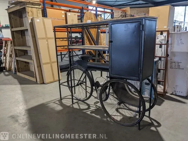 Grote wijnkast , brommer model, zwart - afbeelding 7 van  7
