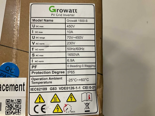Growatt 1500-s omvormer - afbeelding 1 van  2