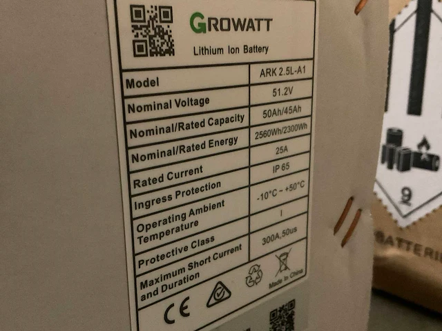 Growatt ark2.5l-a1 thuisbatterij module - afbeelding 3 van  3