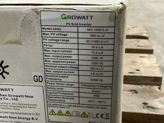 Growatt mic 1000tl-x omvormer (10x) - afbeelding 5 van  5