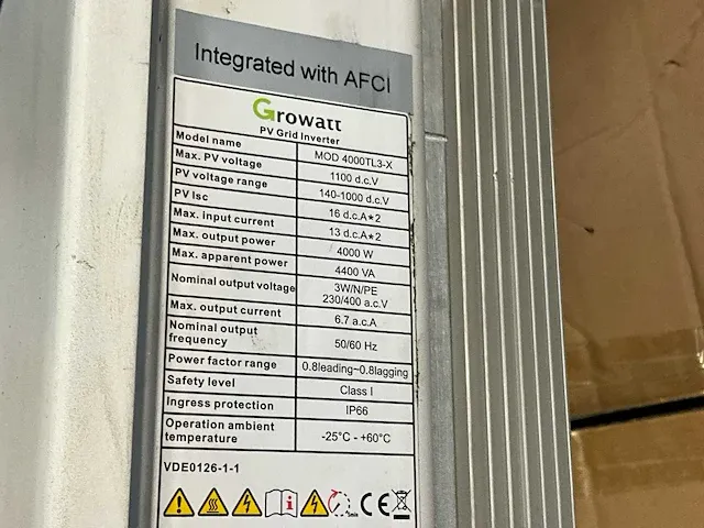 Growatt mod 4000tl3-x omvormer - afbeelding 5 van  5