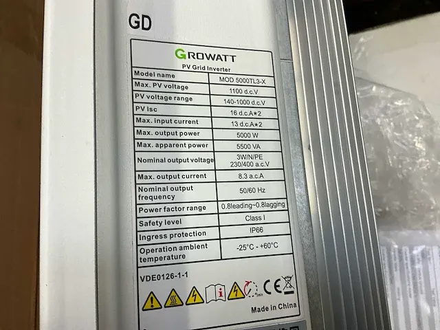 Growatt mod 5000tl3-x omvormer - afbeelding 5 van  5