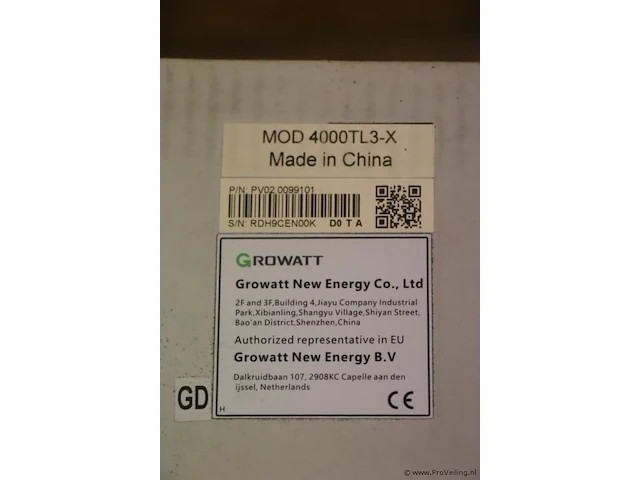 Growatt pv grid inverter voor zonnepanelen model mod 4000tl3-x | nieuw in doos - afbeelding 4 van  4