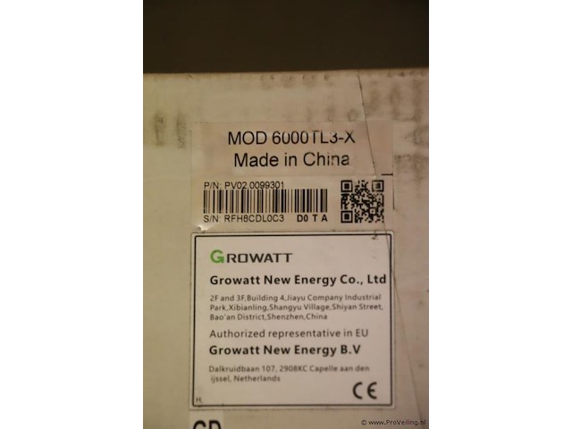 Growatt pv grid inverter voor zonnepanelen model mod 6000tl3-x | nieuw in doos - afbeelding 4 van  4