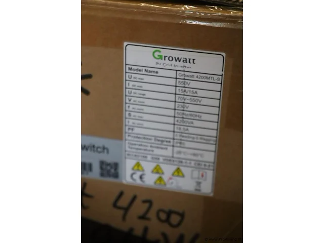 Growatt pv-inverter/omvormer | model 4200mtl-s - afbeelding 4 van  4