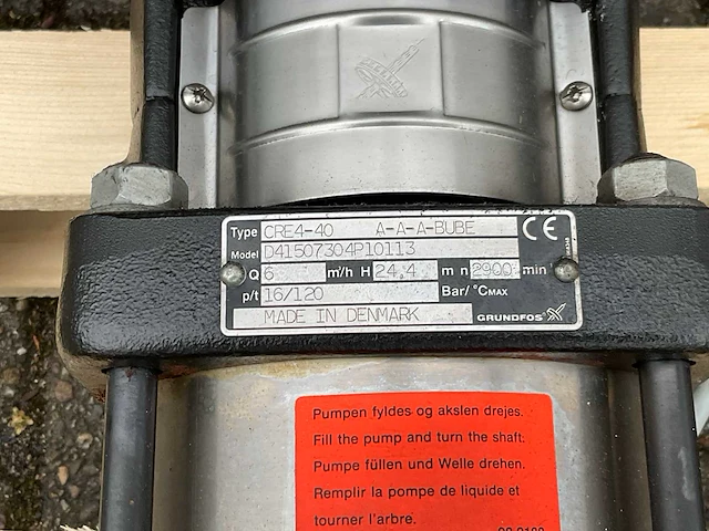 Grundfos cre 4-40 centrifugaal pomp (3x) - afbeelding 7 van  8