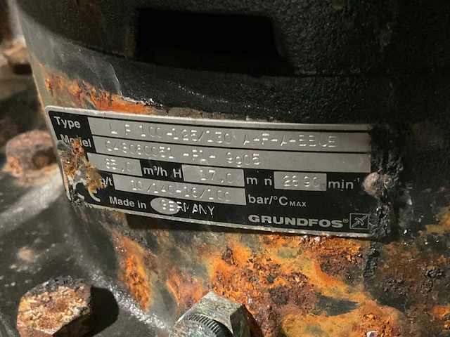 Grundfos lp 100-125/130 centrifugaalpomp - afbeelding 2 van  2