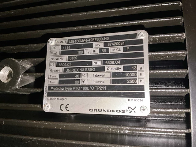 Grundfos tpd 150-160/4 inline pompunit - afbeelding 4 van  6