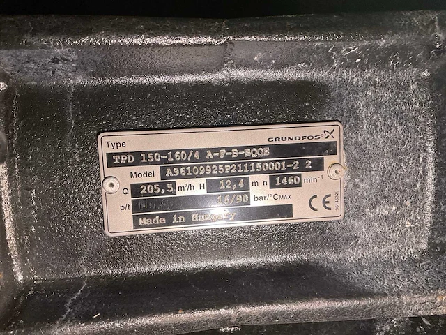 Grundfos tpd 150-160/4 inline pompunit - afbeelding 6 van  6
