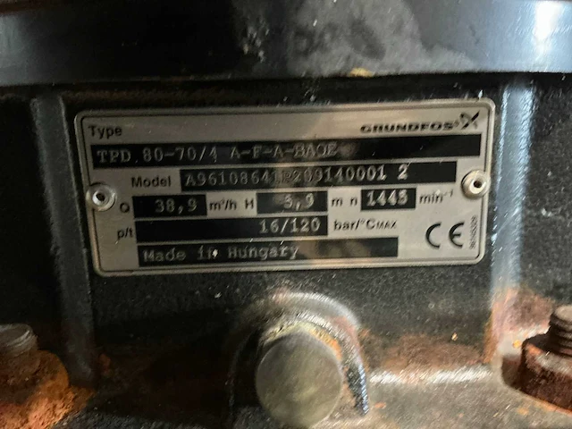 Grundfos tpd 80-70/4 a-f-a-baqe circulatiepomp unit dn80 - afbeelding 7 van  9