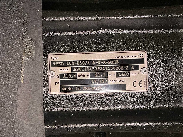 Grundfos tped 100-250/4 inline pompunit - afbeelding 4 van  4