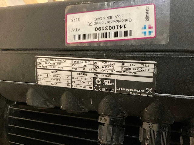 Grundfos tped 50-160/4 inline circulatiepomp - afbeelding 2 van  4